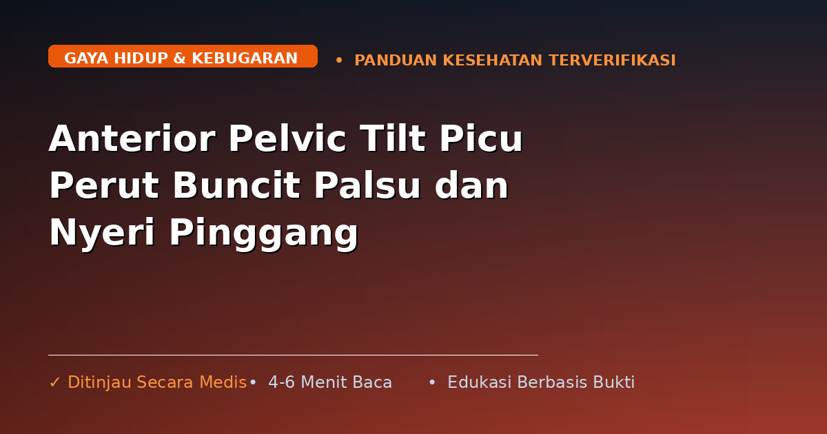 Anterior Pelvic Tilt Picu Perut Buncit Palsu dan Nyeri Pinggang