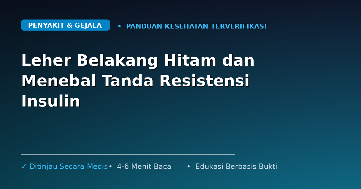 Leher Belakang Hitam dan Menebal Tanda Resistensi Insulin