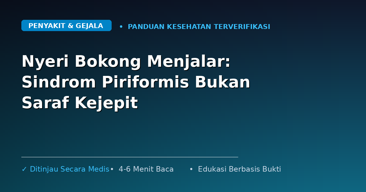 Nyeri Bokong Menjalar: Sindrom Piriformis Bukan Saraf Kejepit
